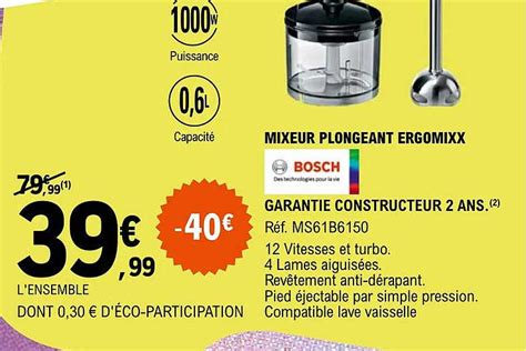 Promo Mixeur Plongeant Orgomixx Bosch Chez E Leclerc Icatalogue Fr