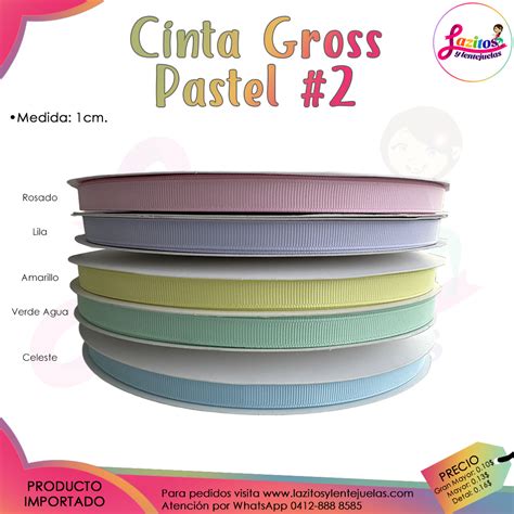 Cinta Gross Pastel Lazitos Y Lentejuelas