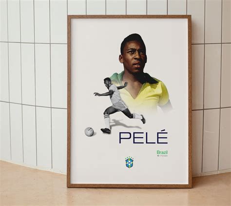 PELE Poster Pele the King Brasil Poster Pele Brazil Pele Vintage ...