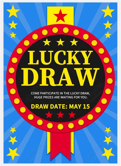 Lucky draw event blue poster template template image_picture free ...