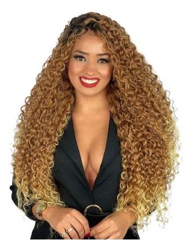 Cabelo Cacheado Bio Vegetal Sleek Volume 320g 9pçs 75cm R 169