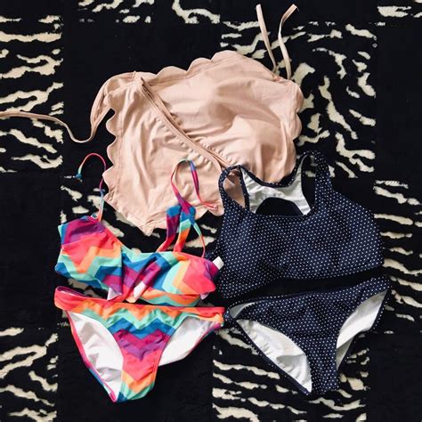 Two Piece Nude Scallop Swimsuit Bikini Women S Fashion Swimwear Bikinis Swimsuits On Carousell