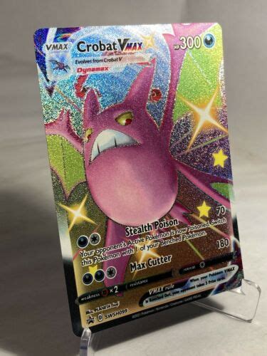 Mavin Crobat Vmax SHINY SWSH099 NM Full Art Promo Rare Pokemon Card