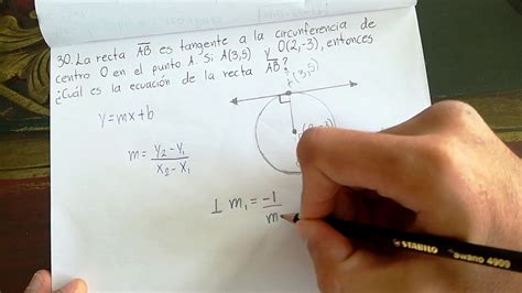 Ecuaci N De Una Recta Tangente A Una Circunferencia Dado El Centro Y El