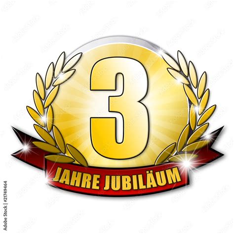 3 Jahre Jubiläum Button Icon Stock GamesAgeddon