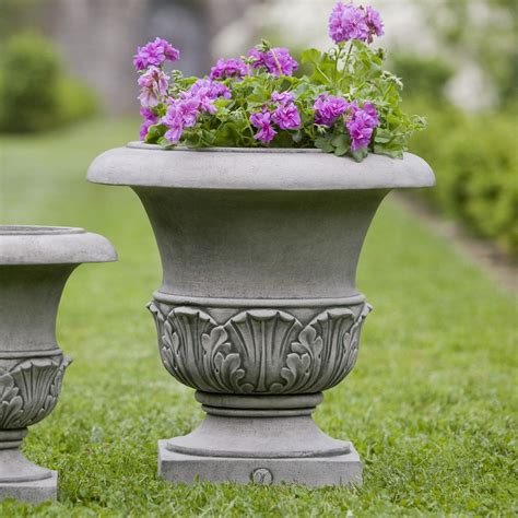 Campania International Small Williamsburg Acanthus Cast Stone Planter