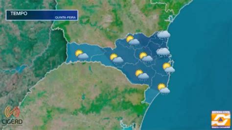 V Deo Previs O Do Tempo Para Santa Catarina Quinta Feira De