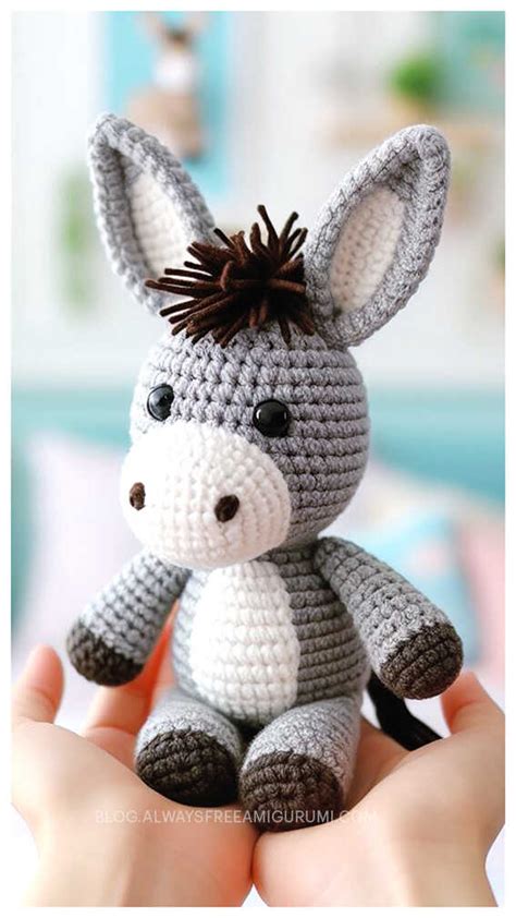 Amigurumi Cute Donkey Crochet Free Pattern Amigurumi