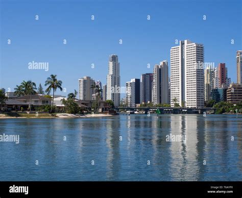 On The Nerang River With A View Of Surfers Paradise On The Gold Coast