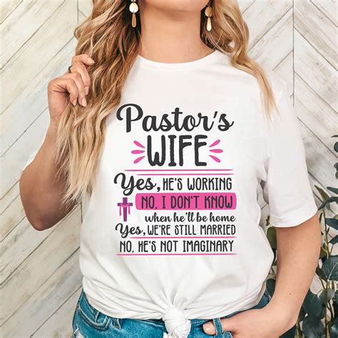 Funny Pastor Gifts Gift For Pastor S Wife Pastor S Wife Shirt Preacher