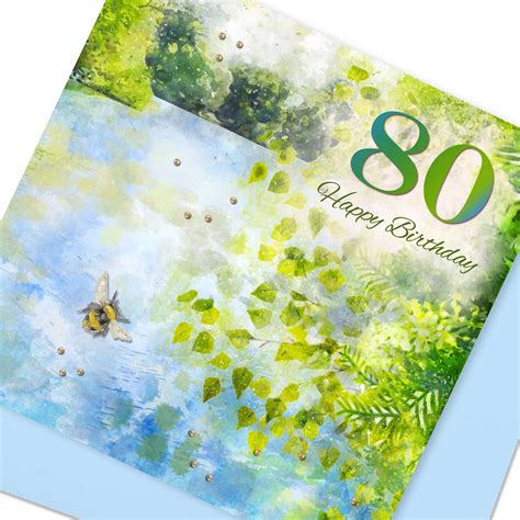 80th Birthday Male Card Happy 80th Birthday Card