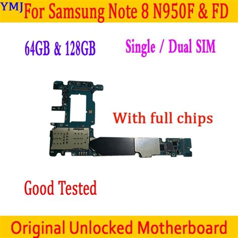 Für Samsung Galaxy Note 8 N950F N950FD Motherboard 64GB 28GB 100