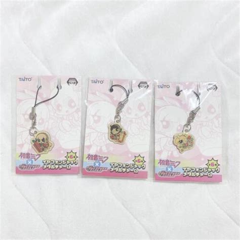 Hatsune Miku The Powerpuff Girls Earphone Jack Metal Charm 3 Piece Set