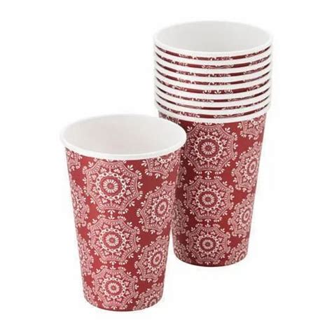 Red Ml Printed Paper Glasses At Rs Piece In Ahmedabad Id