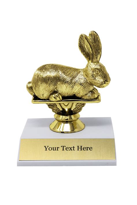 Rabbit Award Trophy Free Customization 5 Tall Bunny Etsy Uk