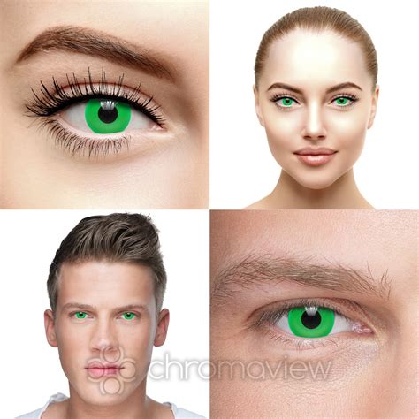 Green Uv I Glow Colored Contact Lenses Daily Chromaview Uk