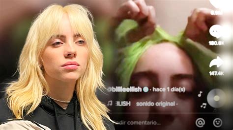 Billie Eilish impactó con su cabello rubio y enseñando la peluca con la