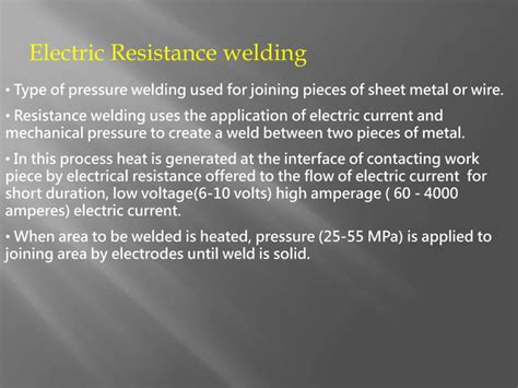 Electric Resistance Welding Ppt