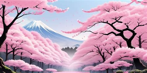 Pink-Hued Sakura Forest in Anime Style | Stable Diffusion en línea