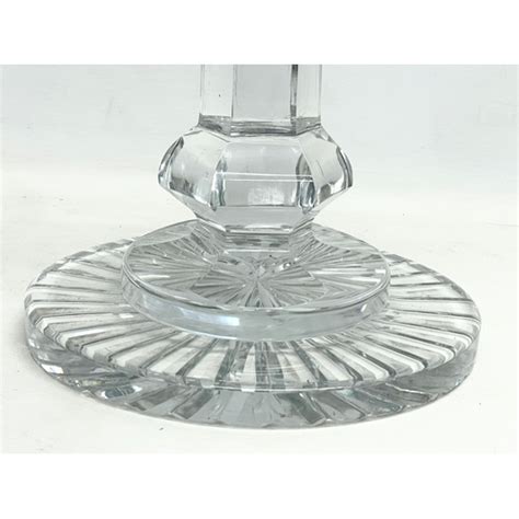 A Large Heavy Crystal Lamp Base 48cm