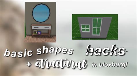 Roblox Bloxburg Different Ways You Can Use The Basic Shapes Structural Items Youtube