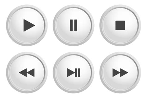 Play Stop Pause Button PNG Transparent Images Free Download | Vector ...