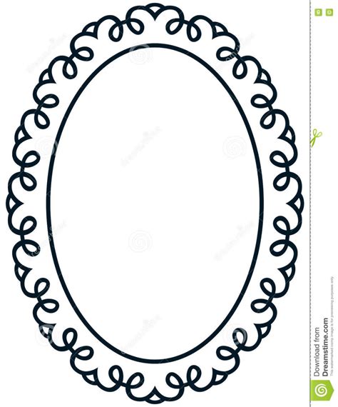 Simple Oval Frame Vector