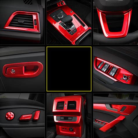 Fit For Audi Q5 2018 2020 2022 ABS Red Central Console Air Outlet Vent