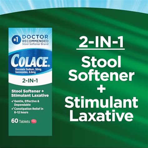 Colace In Stool Softener Plus Stimulant Laxative For Gentle