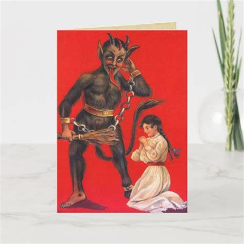 Vintage Krampus Christmas Cards | Zazzle