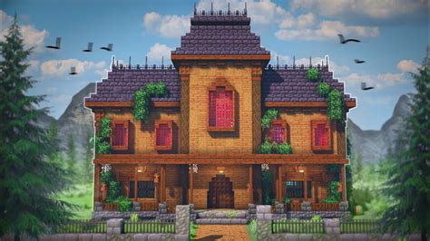 How To Build A Haunted Mansion In Minecraft Tutorial Halloween