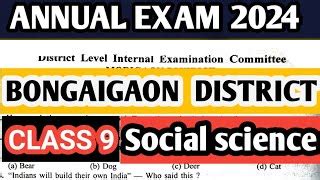 Class Annual Exam Social Science Annual Examination Class