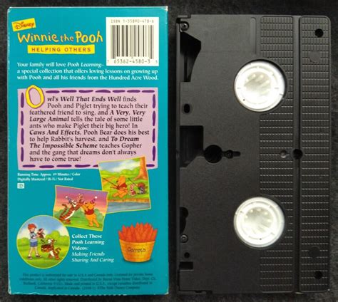 Vhs Winnie The Pooh Pooh Learning Helping Others Vhs 1994 Vhs