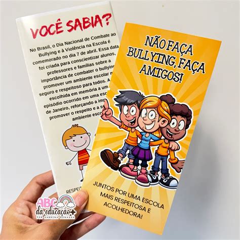 Folders Sobre Bullying - Folder Informativo – Diga Não ao Bullying – Loja ABC da Educação Mais ...