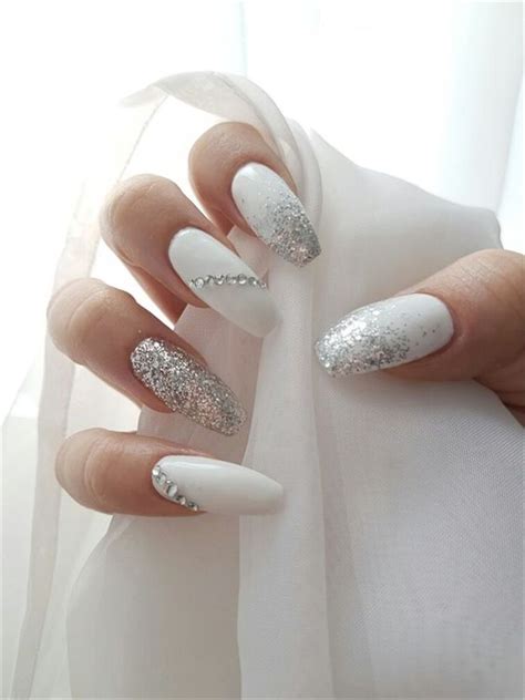 Elegant Long White Coffin Nail Ideas Nails White Coffin Nails