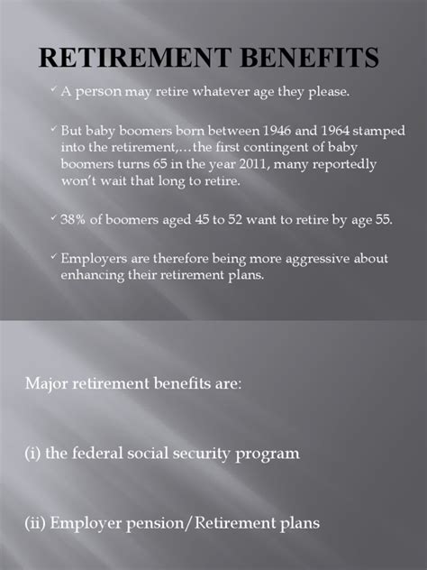 Retirement Benefits | PDF | Pension | Social Security (United States)