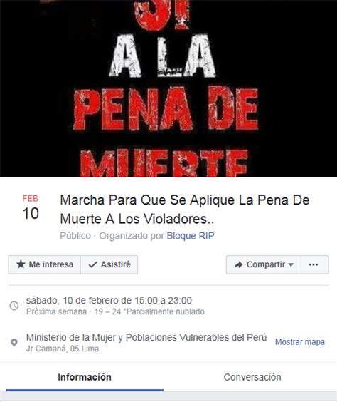 Facebook Convocan Marcha Para Pedir La Pena De Muerte Para Los