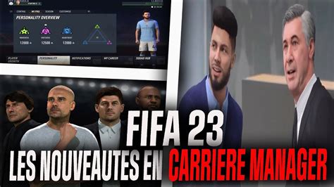 FIFA 23 LES NOUVEAUTÉS DU MODE CARRIERE MANAGER OFFICIEL YouTube