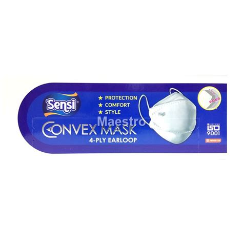 Jual Masker Sensi Convex 4 Ply Eceran Satuan Ecer Earloop 3D Mask 4Ply