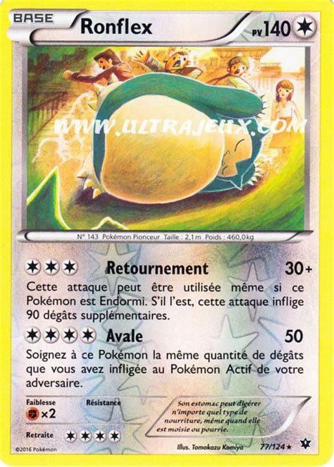 Ronflex R Carte Pok Mon Cartes L Unit Fran Ais Ultrajeux