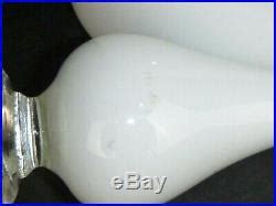 Vtg Mid Century Modern Empoli White Cased Glass Genie Bottle Decanter