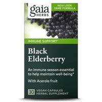 Organic Black Elderberry Pills - Gaia Herbs Elderberry Capsules ...