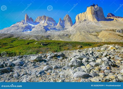 Horns of Paine and Dramatic Landscape, Torres Del Paine, Patagonia, Chile Stock Image - Image of ...