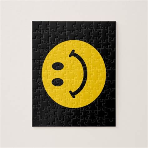 Yellow Smiley Face Jigsaw Puzzle Zazzle