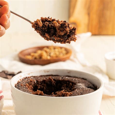 Vegan Chocolate Brownie Mug Cake Ready In 60 Seconds Happily Unprocessed