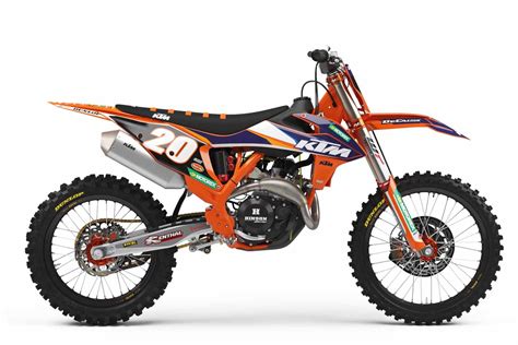 Ktm Sxf Navy White Factory Semi Custom Complete Graphics Kit