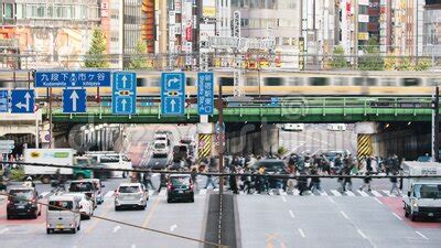 Time Lapse Of Car Traffic Transportation On Road Subway Train