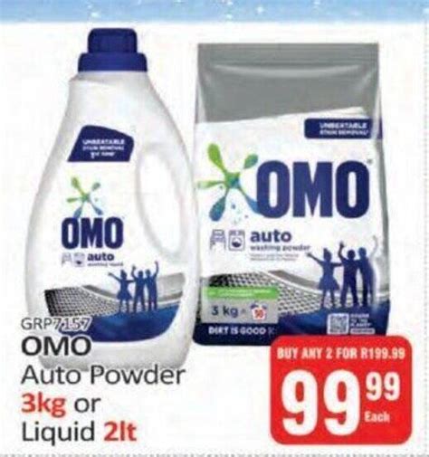 OMO Auto Powder 3kg or Liquid 2lt offer at KitKat Cash and Carry