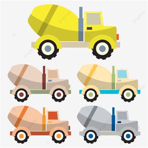 Colorful Construction Cartoon Trucks Vector Image, Construction, Trucks ...