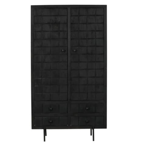 Cubical Black Zwarte Kast Mangohout